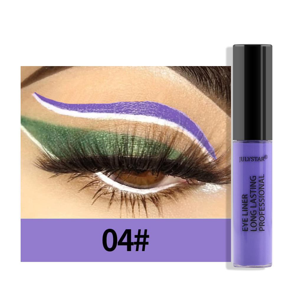 julystar Cross-border Halloween Beauty Eyeliner Liquid Cross-border Colored Waterproof, Oil-Proof and non-smudging Eyeliner Pen wholesale undefined