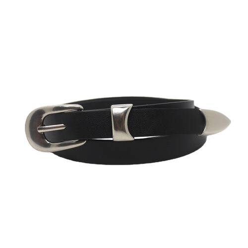 Trendy Korean version INS artistic belt youth style silver pin buckle women's belt fashion retro factory direct sale