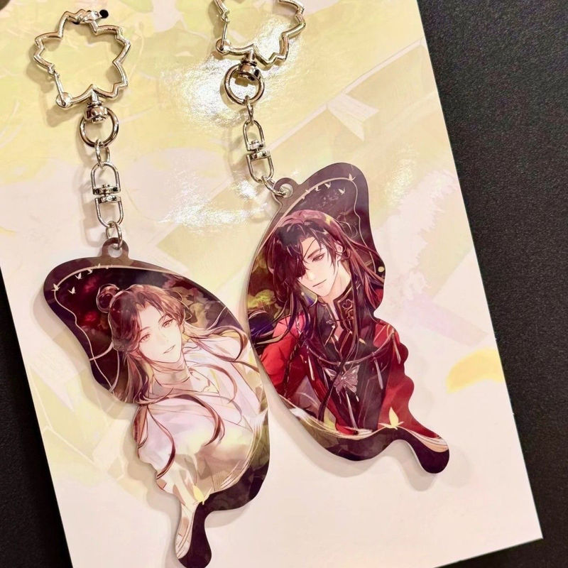Acrylic Keychain with Tian Guan Ci Fu and Xie Lian from "The Flower City" for Backpack Decoration, Non-Magnetic, Chinese Valentine's Day DIY Gift Acrylic Keychain with Tian Guan Ci Fu and Xie Lian from "The Flower City" for Backpack Decoration, Non-Magnetic, Chinese Valentine's Day DIY Gift