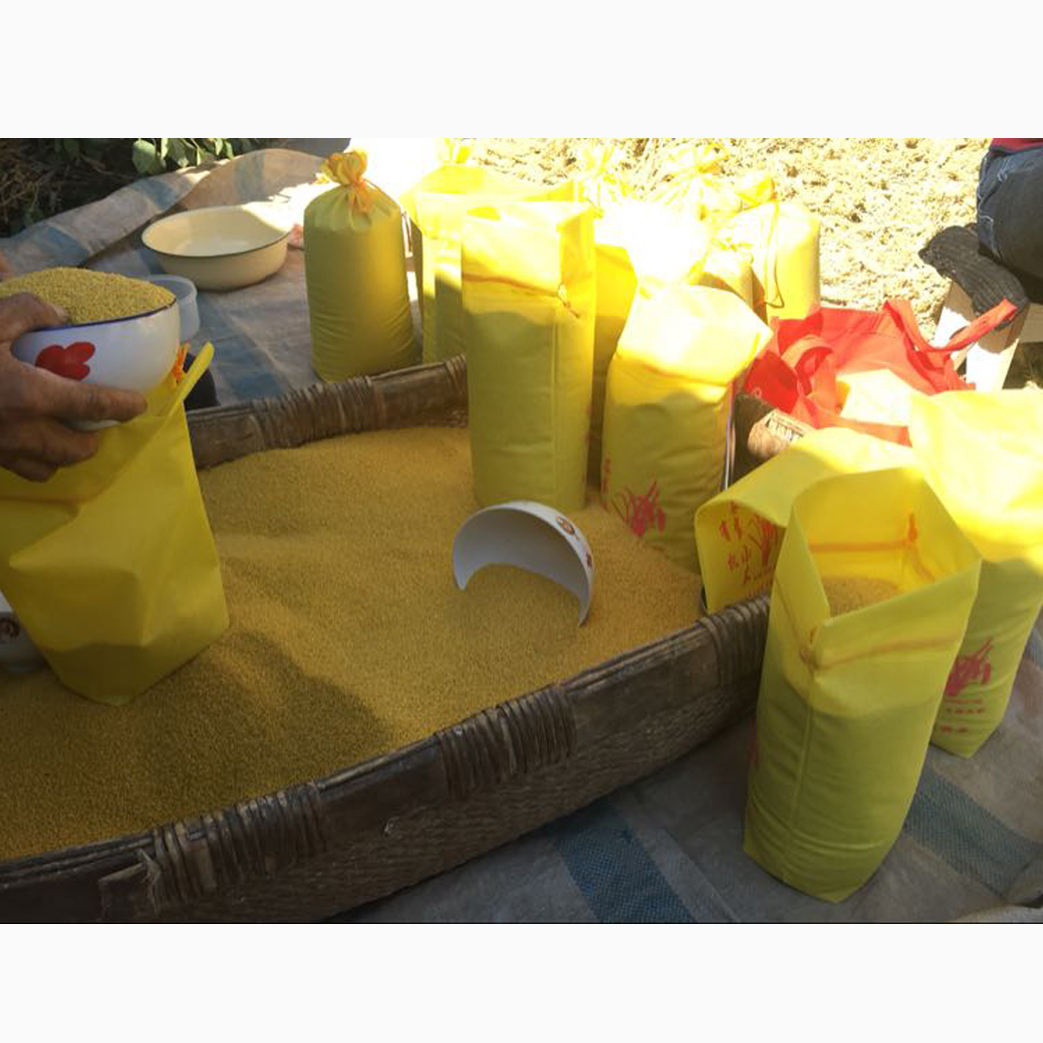 Bundokou bolsa de mijo spot 2 jin 5 jin 10 jin no tejido bolsa de mijo granja bolsa de embalaje de mijo al por mayor fijación