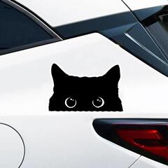 Car sticker personalized creative black cat decorative window glass bumper scratch cover sticker laptop sticker