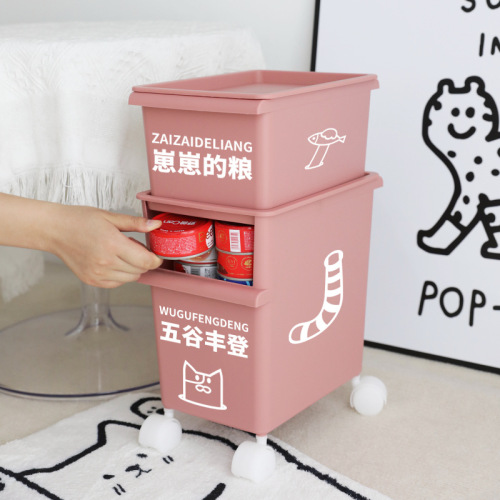 Crayon Shin-chan stickers storage box cat snack bucket cartoon toy storage box plastic stackable food storage bucket