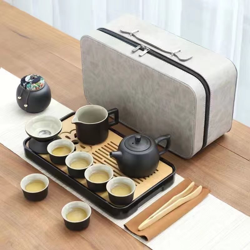 우물 울타리 냄비 비즈니스 세트 + 접시 [가죽 가방]