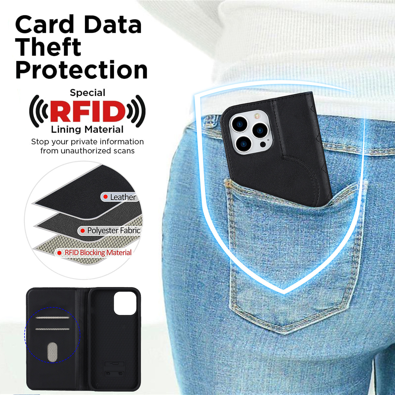 Anwendbar zu iPhone14 handy leder fall drahtlose lade 13/12 stil magnetische flip schutzhülle Großhandel_voghion.com