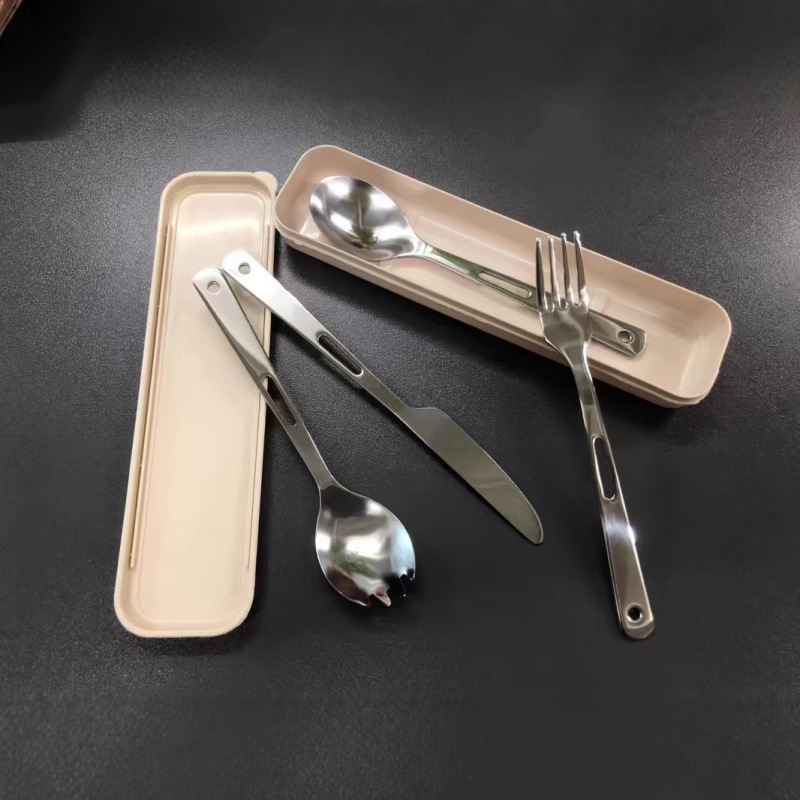 304 食器カトラリー、フォーク、スプーン、アウトドアキャンプ、ピクニック、家庭用食器、健康的な高級抗菌・防カビセット|undefined
