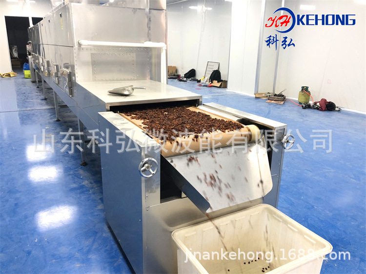 小麦胚芽微波烘干杀菌机 工业微波烘干线