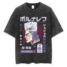 Famous Anime JoJo's Bizarre Adventure Washed Vintage T-shirt