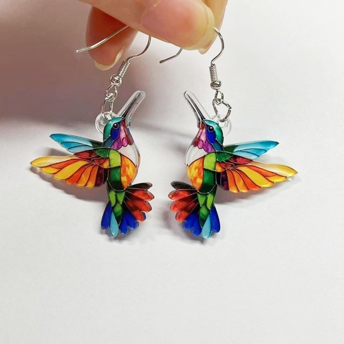 Eurasian cross-border spring colorful acrylic earring 2024 new hot fashion retro earring