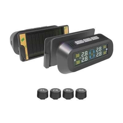 T13 tire pressure monitor sensor internal and external car wireless solar 360 rotating tire detector (Tire pressure monitoring system) - t13-model-deep-version-english-manual-equipped-with-external-sensor