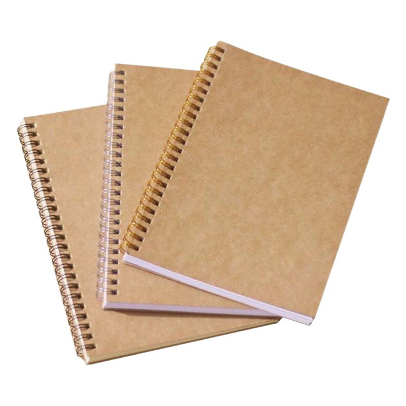 Крафт-бумага кольцо книга A5 сетка горизонтальная линия пустой блокнот для студентов, чутка чутка логотипа
