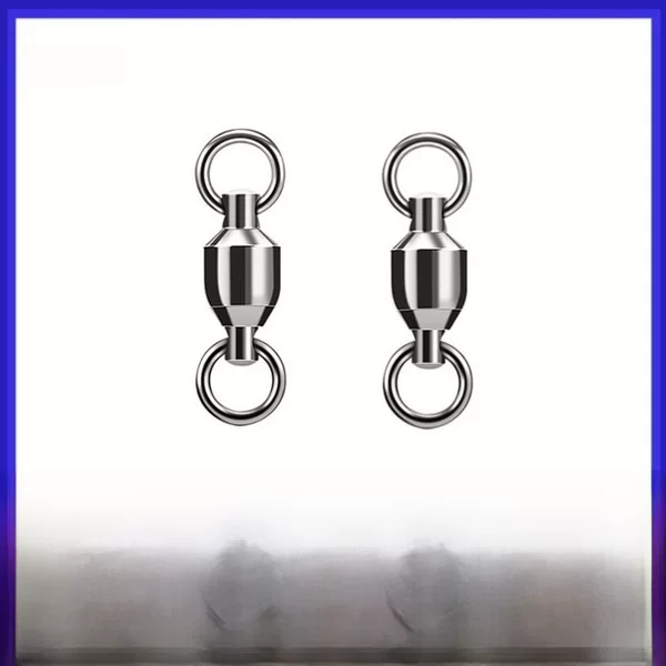 High speed stainless steel eight ring double ring bearing swivel large object connector swivel fishing gear fishing small accessories