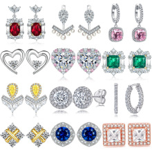Ůʿ�ʹ��ʯ����925���y��ᔚW�����۶�Ȧ������h���l earrings