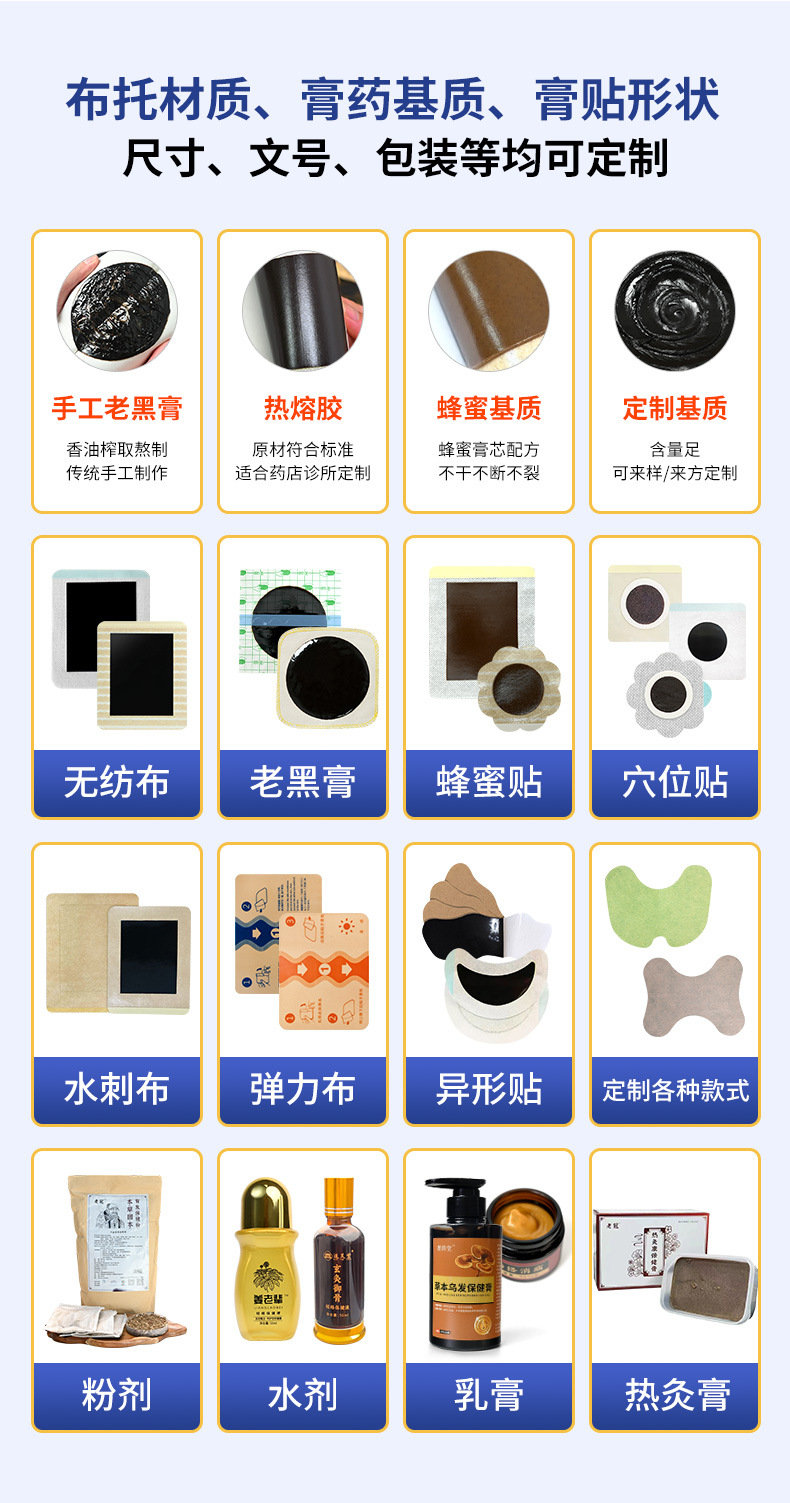 Wholesale disposable black plaster patches for neck, shoulders, waist and legs, suitable for street sales, residue-free, abundant package black plaster patches.