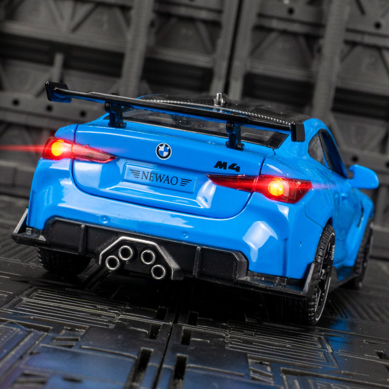 Xinao XA3228 simulación M4 cola grande modelo de aleación de los niños Tire hacia atrás sonido y luz coche de juguete coche de rally adornos