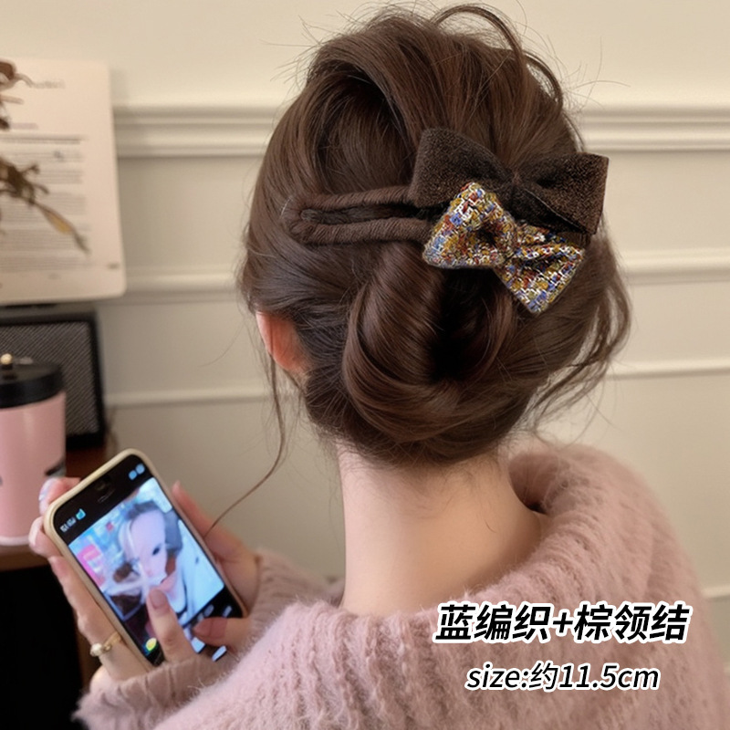 蝴蝶结鸭嘴夹高级感2025新款发夹女半扎一字抓夹安全鲨鱼夹子发饰|undefined