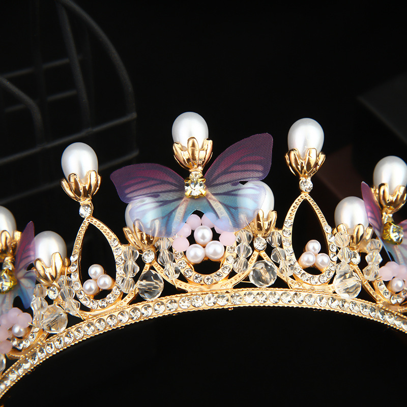 Fascia per capelli con corona di cristallo per compleanno della principessa, fascia per capelli da sposa diciottenne, fascia per capelli premium_voghion.com