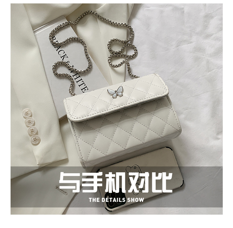 Fashion Messenger Bag Rhombus Embroidery Thread Chain Square Bag display picture 18