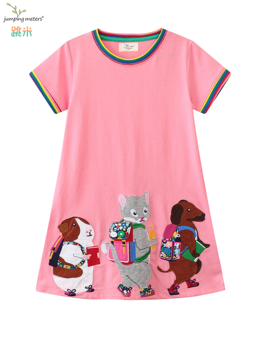 Vestido de niña de punto bordado, estilo europeo y americano, novedad de verano 2026, distribución transfronteriza
