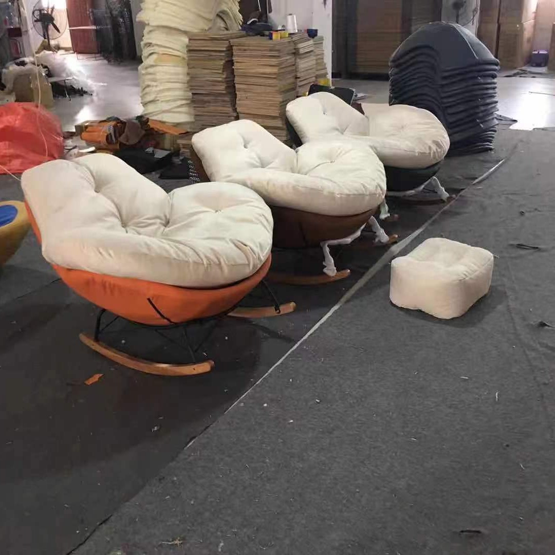 큰: 오렌지 화이트/단일 의자