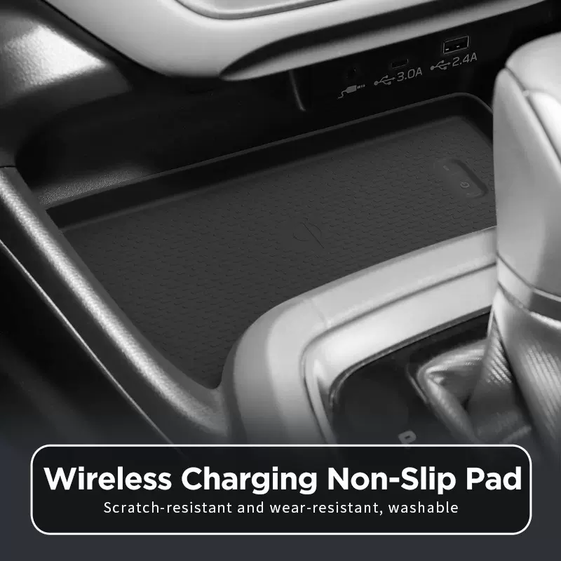 适用于25款斯巴鲁旭豹CrossTrek硅胶无线充垫车用防滑垫车充电垫