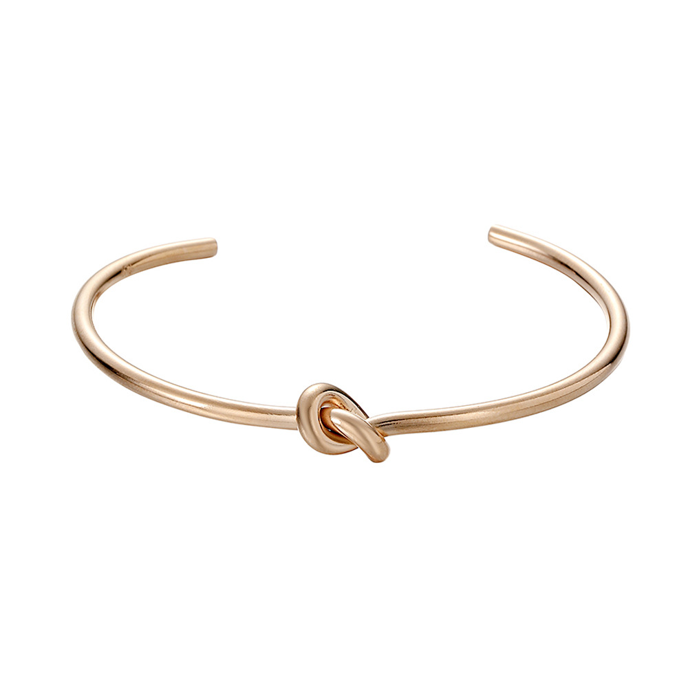 Simple Style Solid Color Titanium Steel Plating Bangle