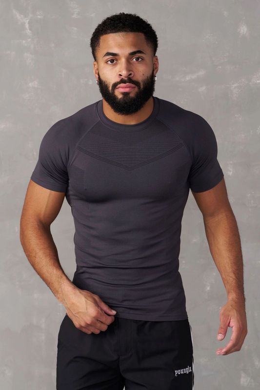 YOUNGLA メンズ Tシャツ スポーツ フィットネス 速乾性 通気性 ストレッチ フィットネス ジャージ ジョガー アウトドア ランニング バスケットボール ウェア|undefined