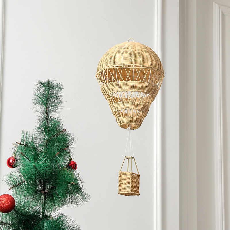 Valentine's Day Party Handmade Rattan Hot Air Balloon Children's Room Hundred Days Layout Photography Agency Home Decoration Supplies Valentine's Day Party Handmade Rattan Hot Air Balloon Children's Room Hundred Days Layout Photography Agency Home Decoration Supplies