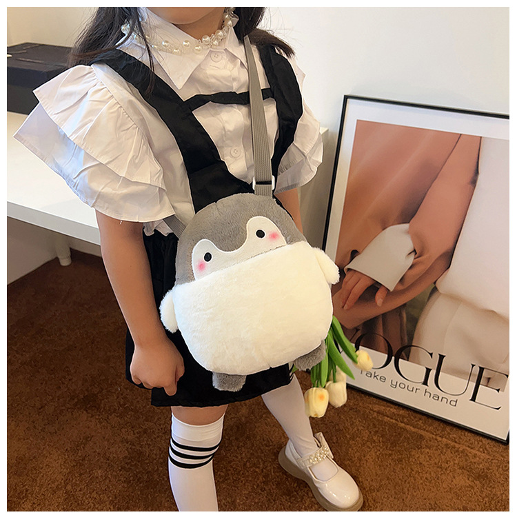 2023 Fashionable new cute cartoon children's trendy bags, plush bags, single-shoulder bags, animal bags, coin purges, and cosmetic bags undefined