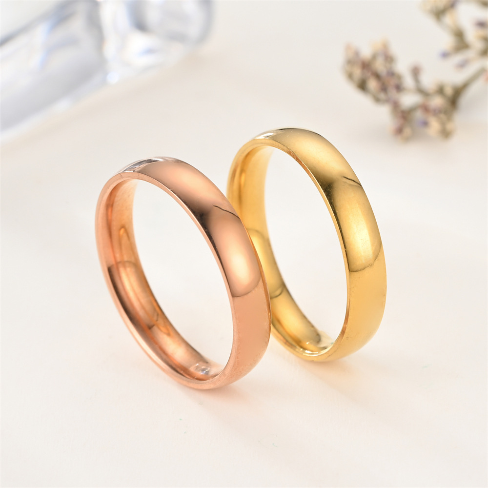 Fashion U Shape Stainless Steel Rings Metal Stainless Steel Rings 1 Piece display picture 2