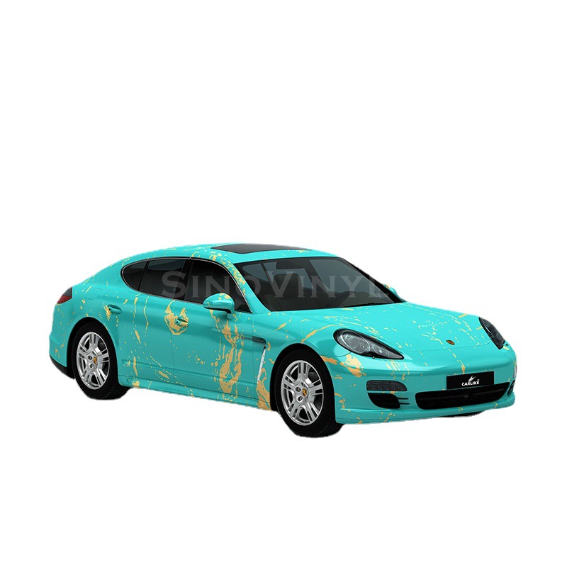 Carlake textura serie coche cambio de color película leopardo impresión Rosa coche cuerpo pegatinas doble color pintura gradiente coche cambio de color