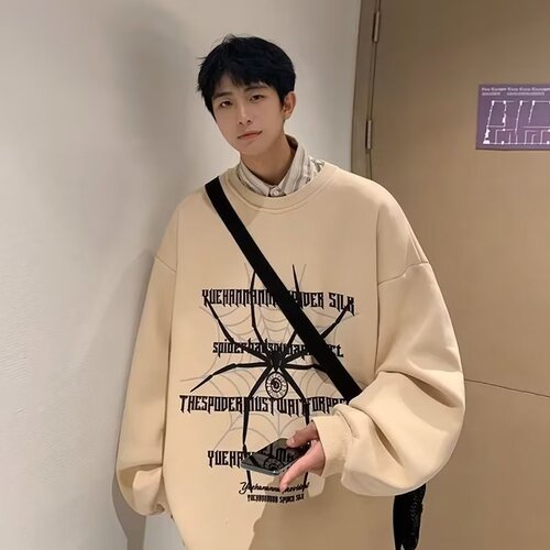 Men's Ins Trend Brand Loose Casual Base Shirt American Style Versatile Long T-Shirt for Autumn and Winter