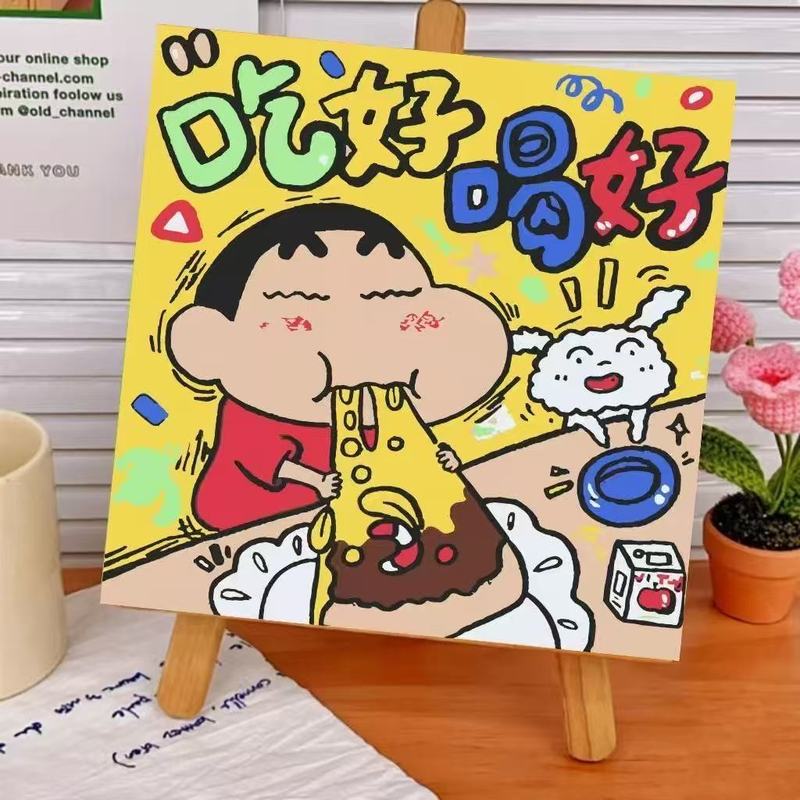 现货批发数字油画diy填色儿童简约手绘涂鸦新中式摆摊丙烯油画|undefined