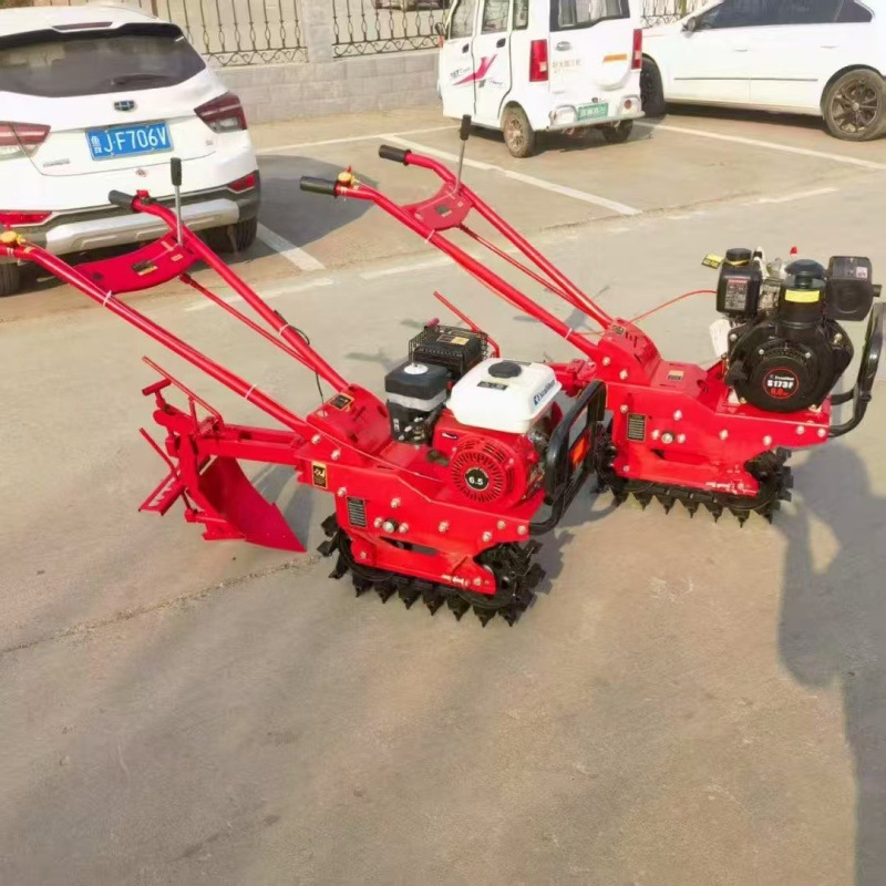 风冷柴油机版耕地机小红牛带翻转犁版播种耕锄机大棚田园开沟机