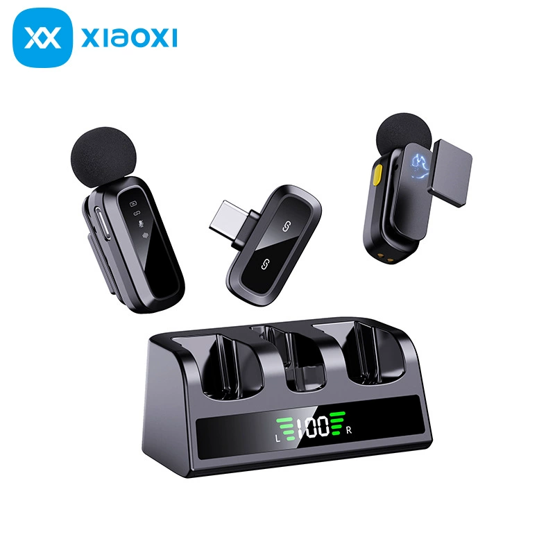 Новый беспроводной настольный микрофон M46 с интеллектуальным шумоподавлением, звуковой картой для прямой трансляции, записью высокой четкости и микрофоном Bluetooth.