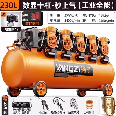 Air Compressor, Small 220v portable - from-25l-upgraded-to-digital-pressure-display-the-overall-material-quality-is-much-higher-than-that-of-competitors-4290w-230lten-cylinder-5-motor-digital-dual-solenoid-valvesindustrial-grade-press
