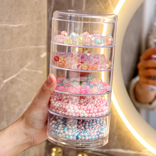 Bead storage box handmade DIY materials glass rice beads acrylic multi-compartment classification jewelry box transparent