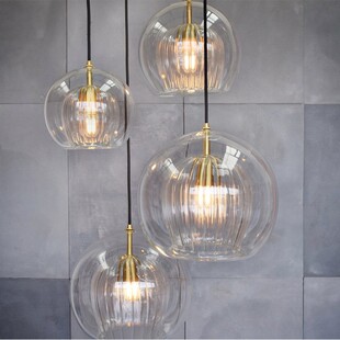 Foreign trade glass ball chandelier creative personality restaurant clothing store bar stairs bedroom bedside LED small chandelier