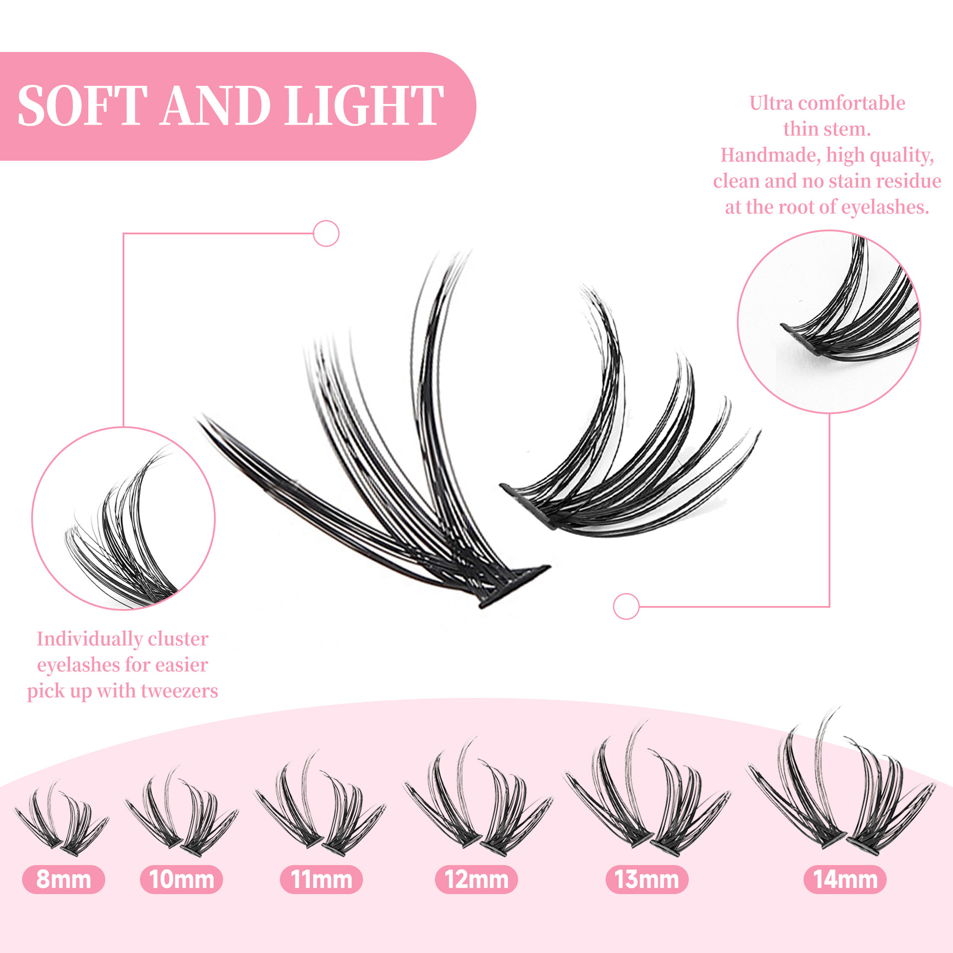 Bricolaje lash estilo transfronterizo europeo y americano extensión segmentada libro de pestañas efecto 3D natural traje de un solo grupo pestañas postizas