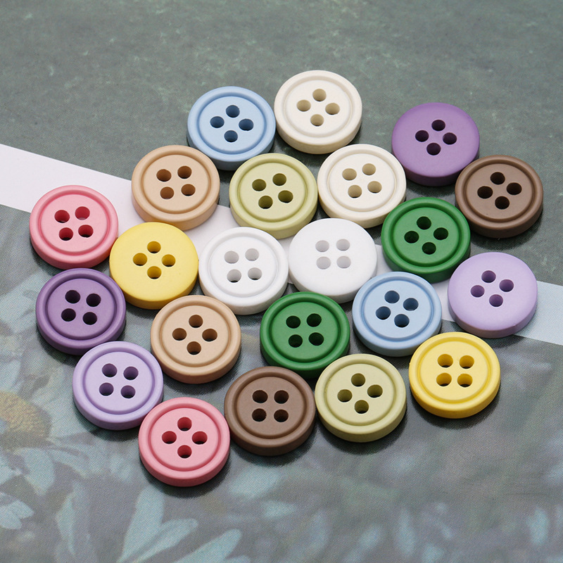 In-Stock Colored Resin Buttons, Round Thin-Edged Buttons, Versatile Casual Polo Shirt, Cardigan, Shirt Buttons In-Stock Colored Resin Buttons, Round Thin-Edged Buttons, Versatile Casual Polo Shirt, Cardigan, Shirt Buttons
