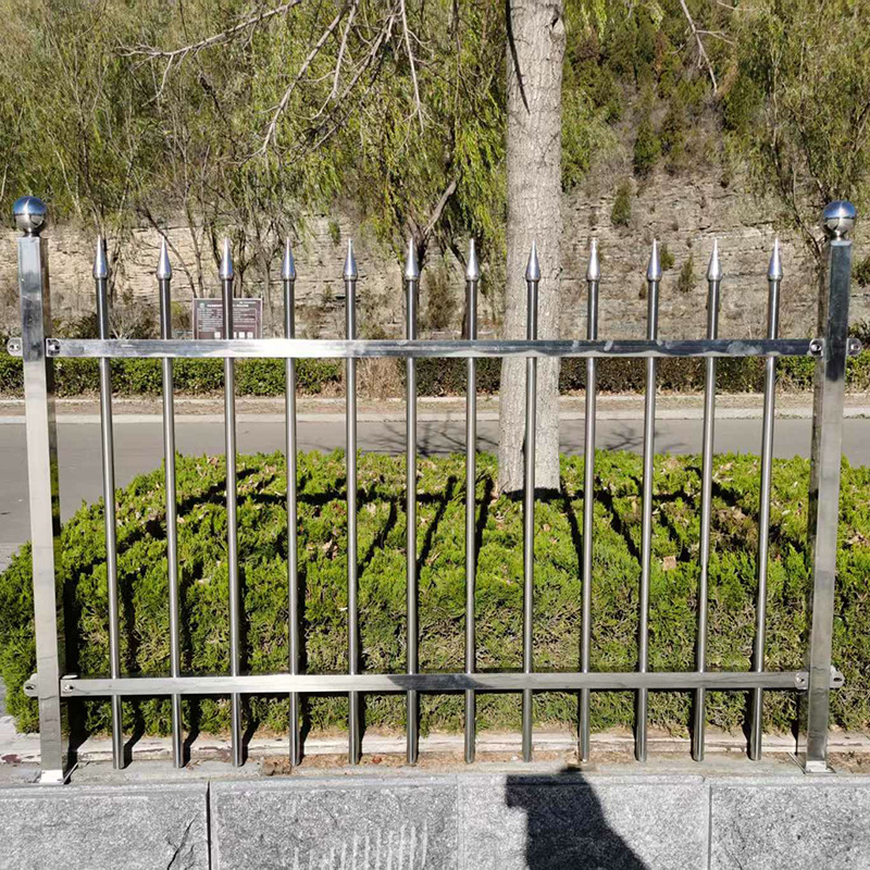 Fábrica recta barrera de acero inoxidable caja eléctrica transformador estandarizado 304 valla de la villa barrera anti-escalada
