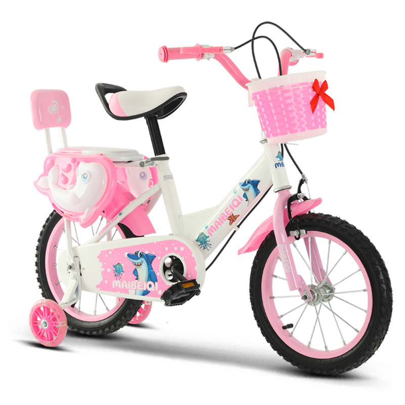 Bicicletas infantiles de 12 - 16 pulgadas, niños y niñas de 3 - 8 años de acero al carbono ligero con ruedas auxiliares, bicicleta infantil