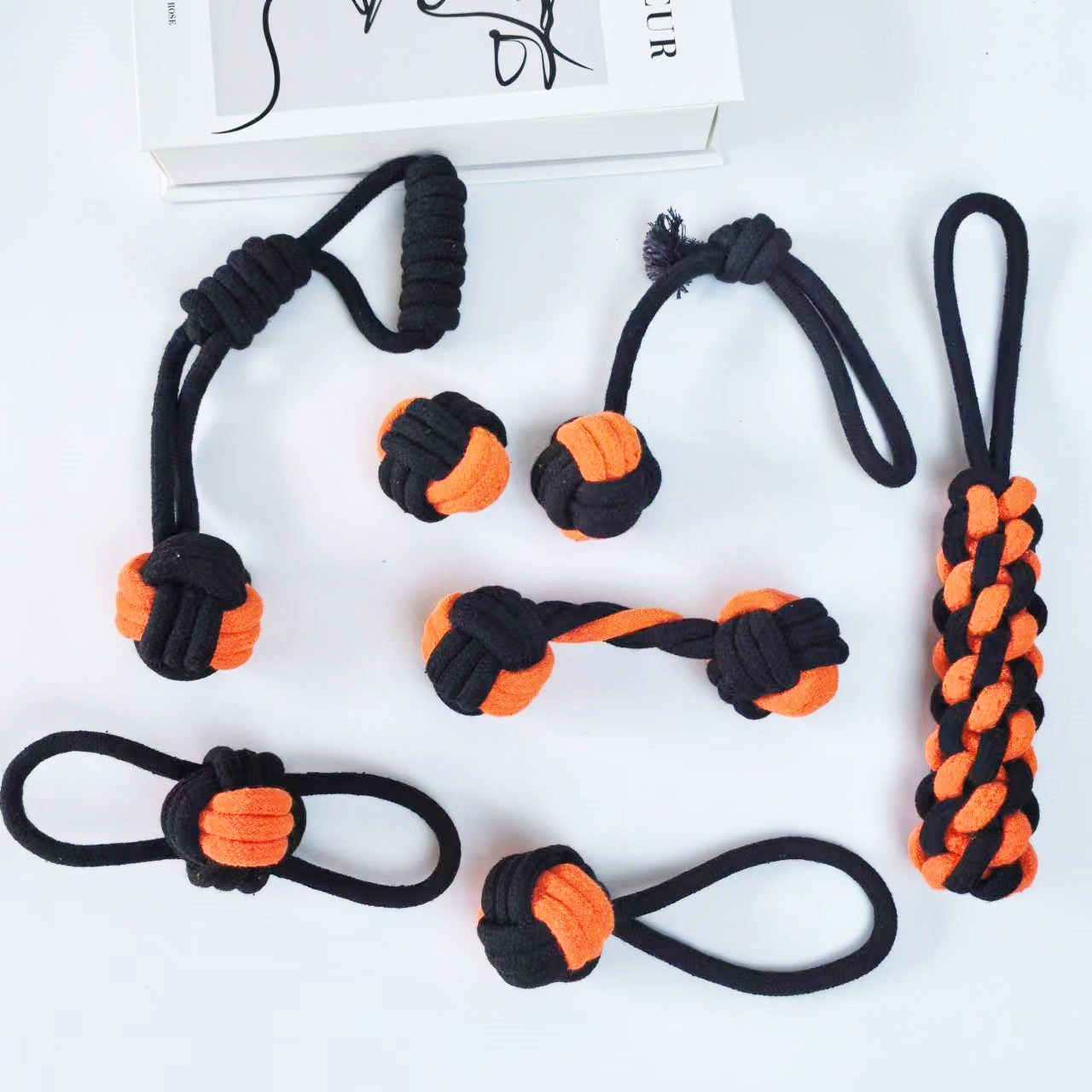 Explosiones transfronterizas regalos de Halloween para mascotas juguetes de algodón juguetes para perros de dientes de dientes de limpieza de dientes cuerda nudos artículos para mascotas