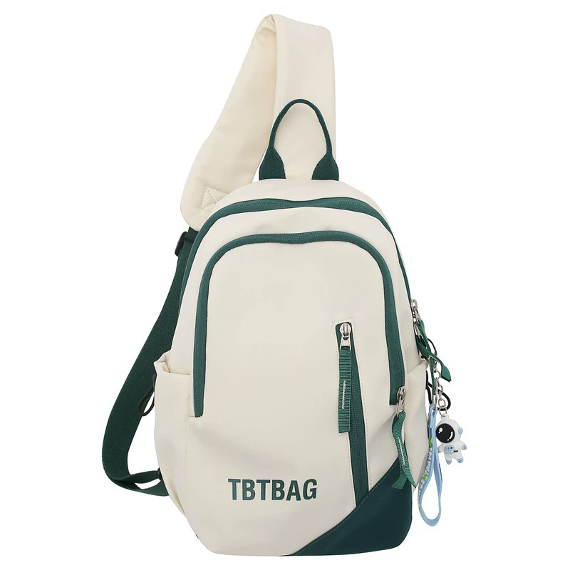 Capacious chest bag for elementary school students, nylon waterproof bag, Japanese one-shoulder bag