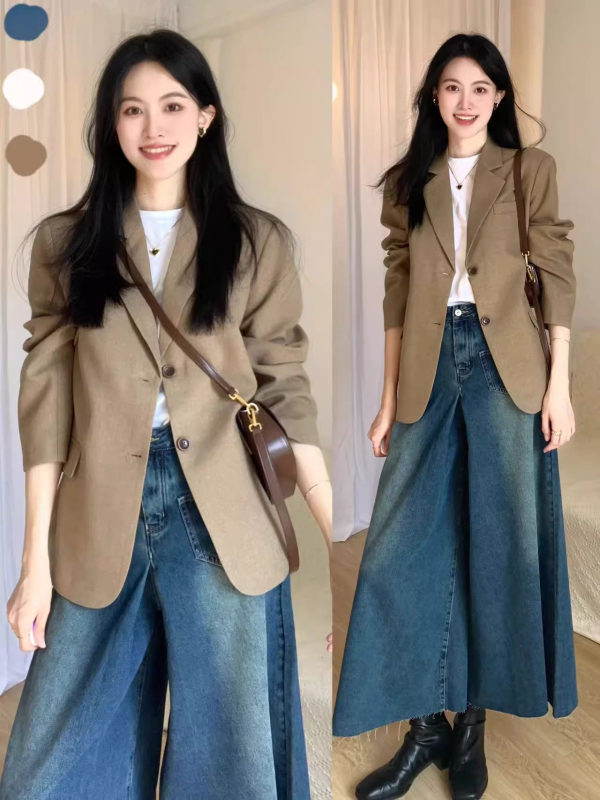 西装外套女2025新款春秋高品质小个子超火宽松休闲西服上衣百搭新|undefined