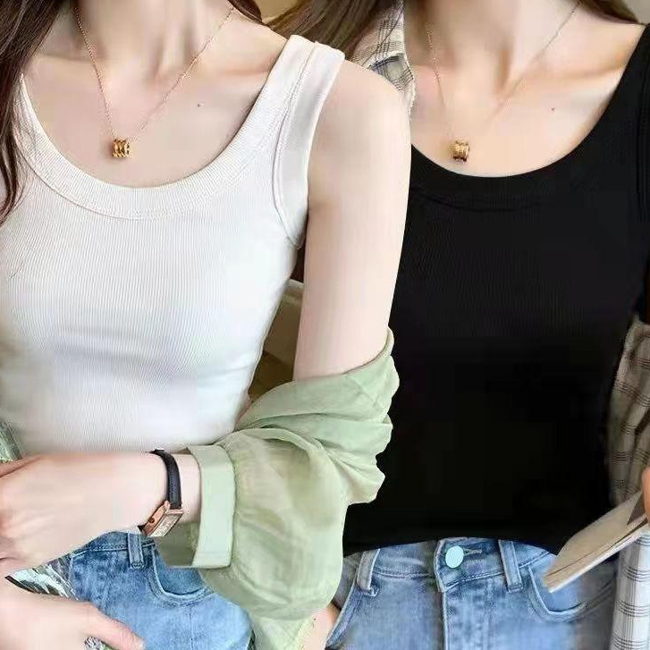 夏季百搭防走光无袖薄款内搭打底吊带背心女弹力修身显瘦外穿韩版|undefined