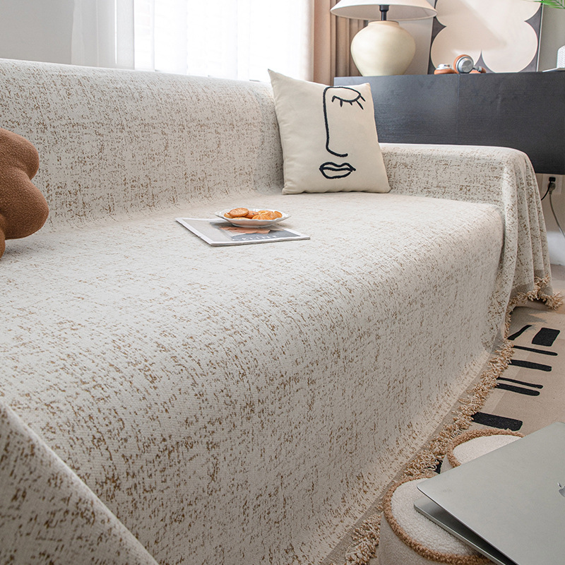 2024 nueva toalla de sofá de cuatro estaciones anti-gato universal rascar sensación de alto nivel de toda la cubierta de tela de sofá cubierta de manta de envoltura
