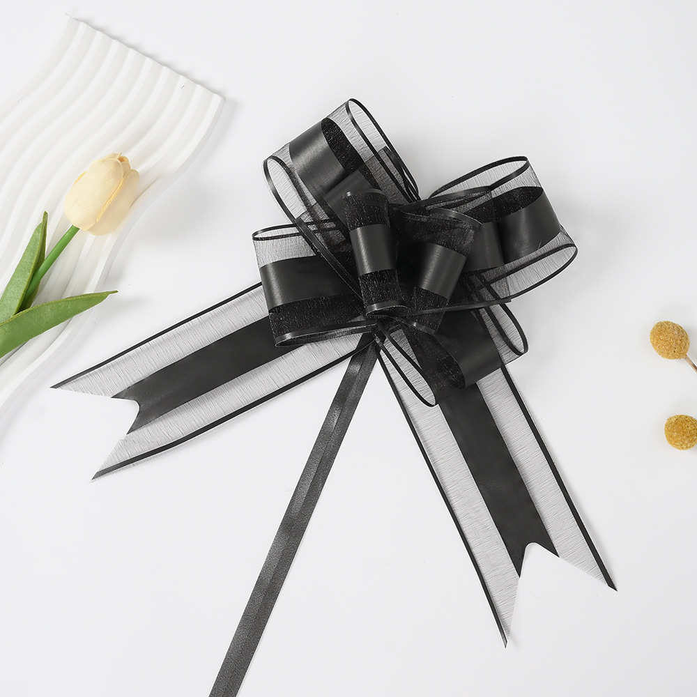 Transfronterizo grande 70 suya nieve arco mano embalaje de regalos de flores decoración de actividades de Navidad dibujar cinta de flores