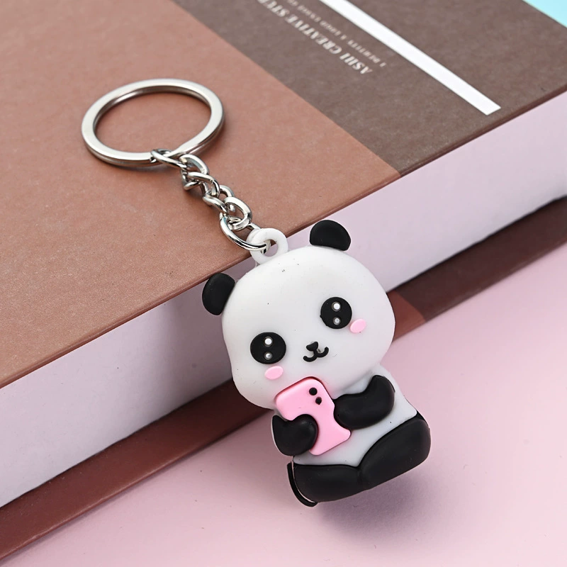 Cute Cartoon Panda Keychain Pendant, Birthday Gift, Random Color, 18 g