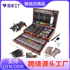 Chiyuan 絵画セット画材子供用木製ギフトボックス絵筆ギフトボックススケッチ絵画ブラシの完全なセット