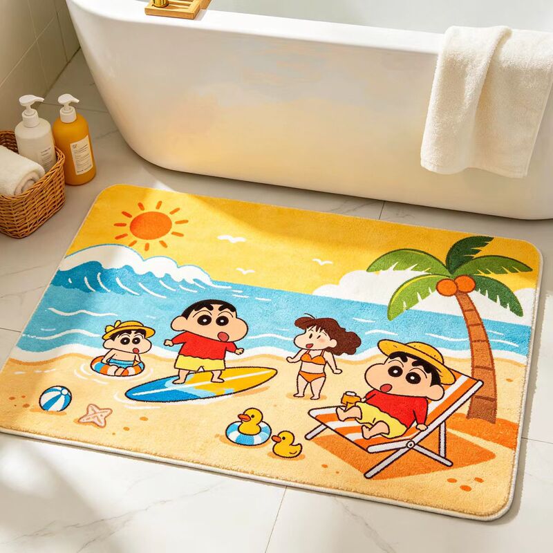 Cartoon Cute and Adorable Xiaoxin Home Decoration Imitation Cashmere Floor Mat for Bathroom Shower Room, Water-Absorbent and Easy-Care Foot Mat